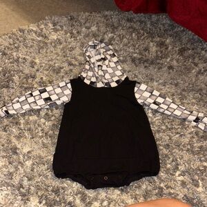 Black and White Checkere bamboo bubble